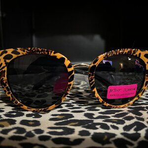 BETSEY JOHNSON Leopard Cateye Sunglasses